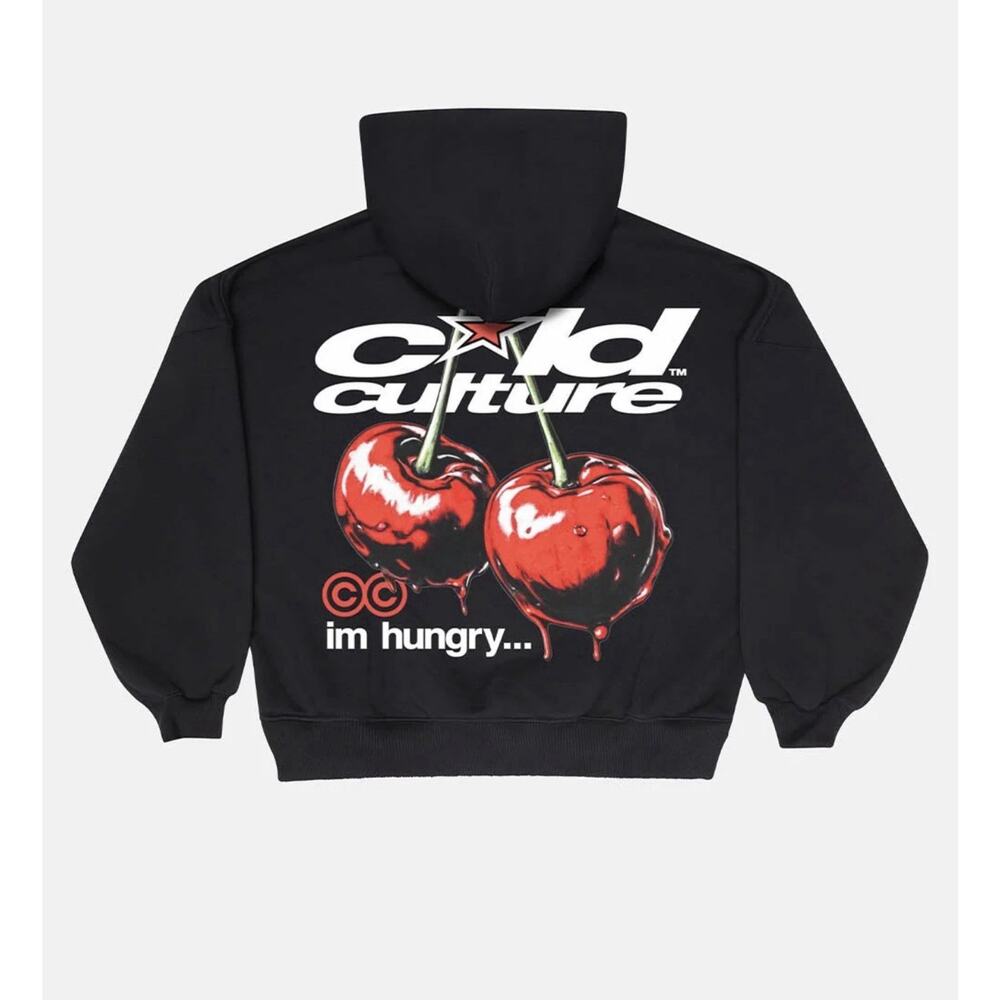 Cold Culture CHERRY HOODIE BLACK Small NWT